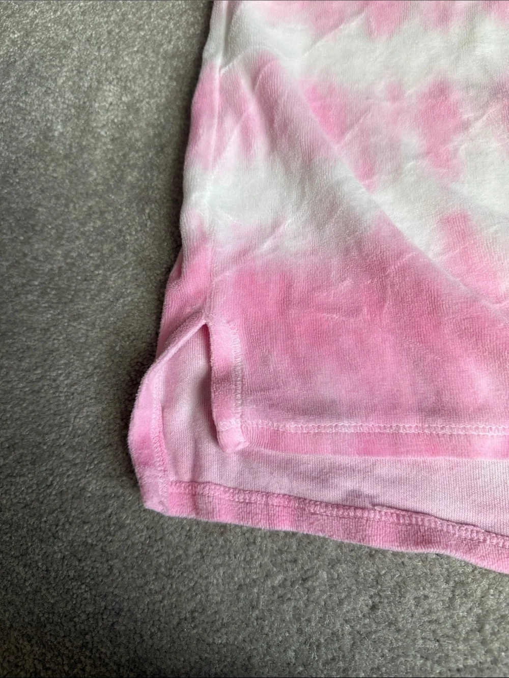Justice Pink and White Tie-Dye Hoodie